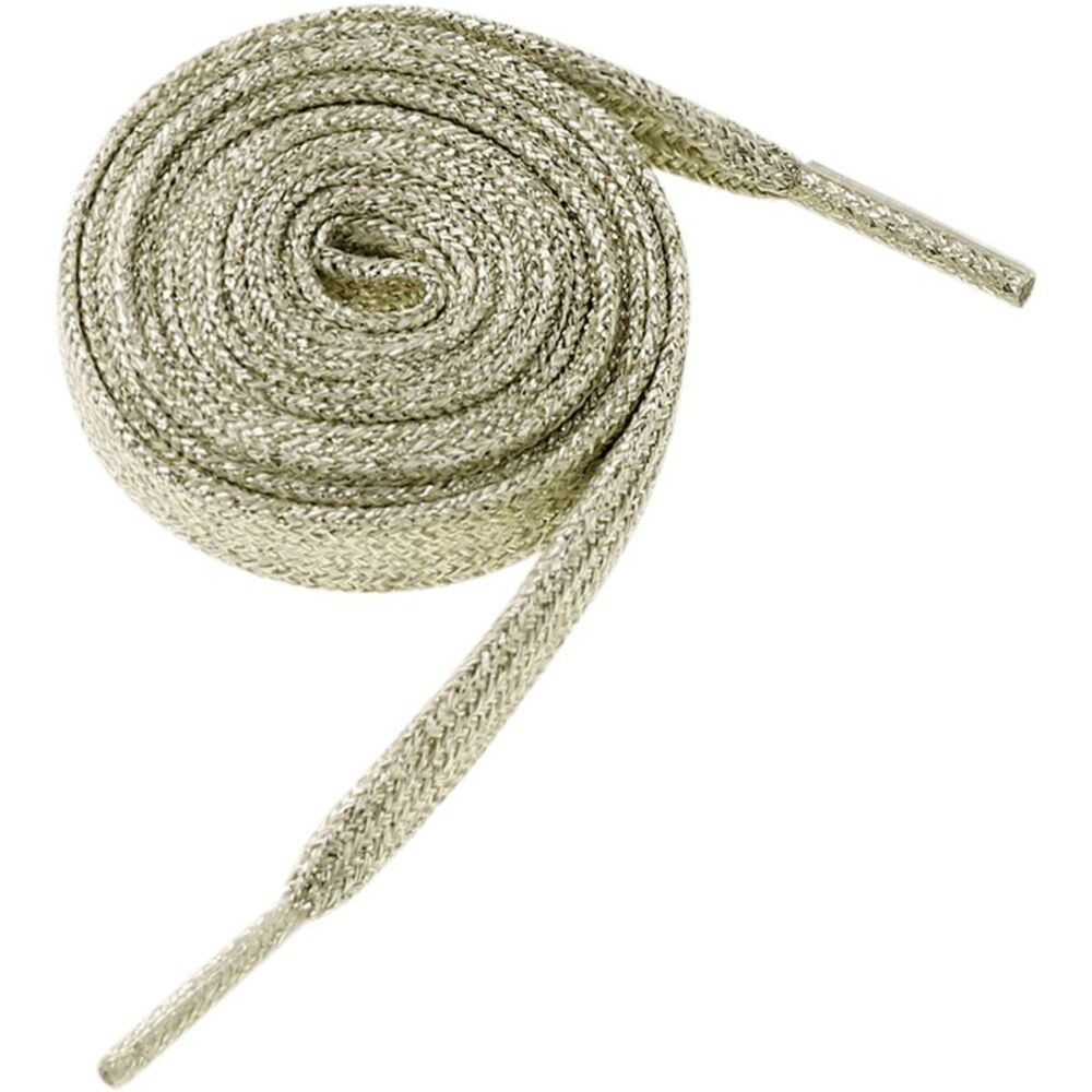 1 Pair Glitter Shiny Metallic Flat Shoelaces 120cm/47.24" Light Gold